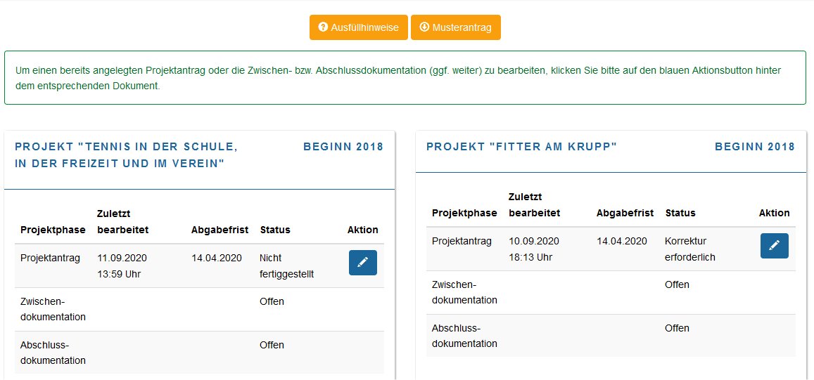 Wichtiges in der Mitte